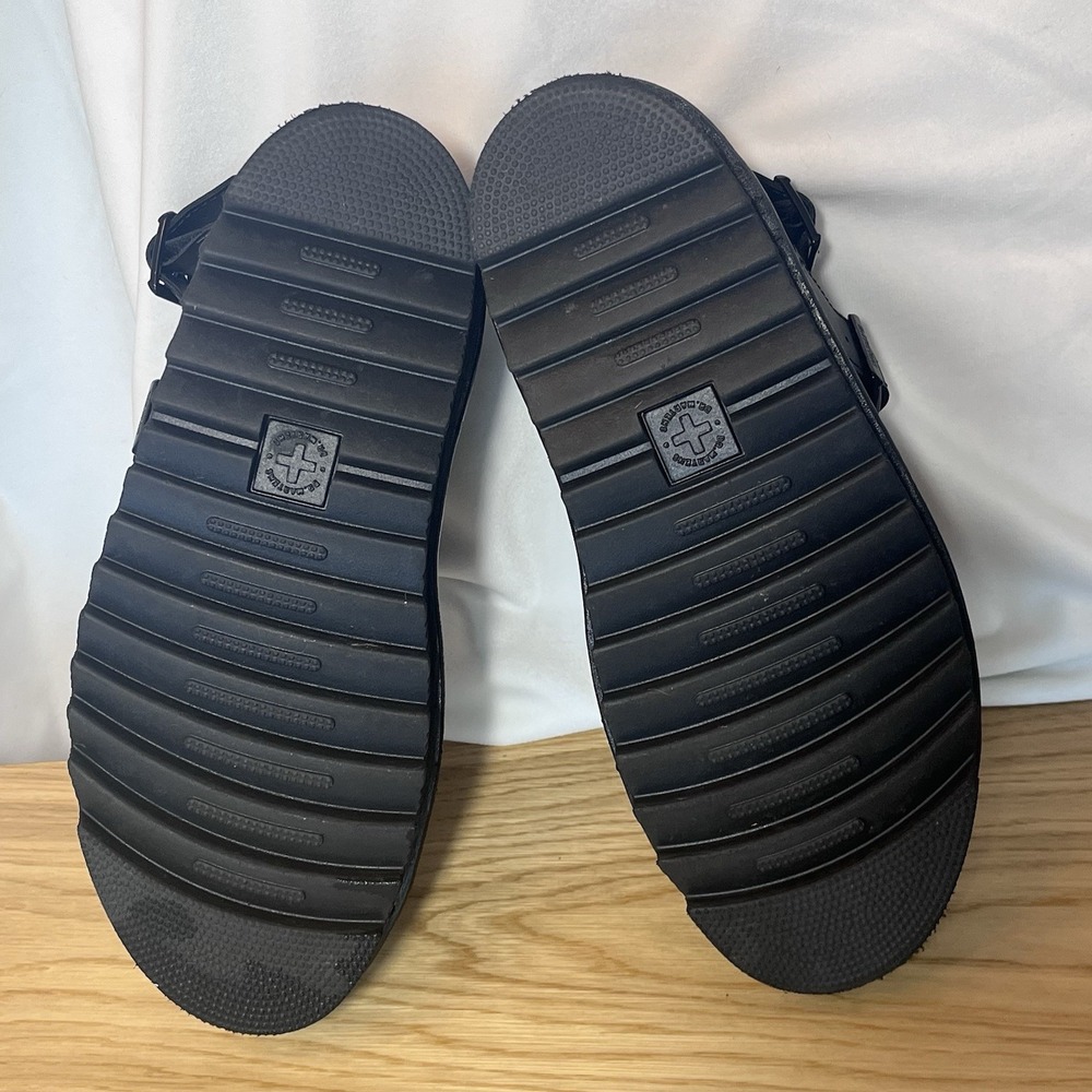 Dr. Martens Voss Sandals Womens 9 Black Leather Platform Strappy SoftWair - Picture 5 of 5
